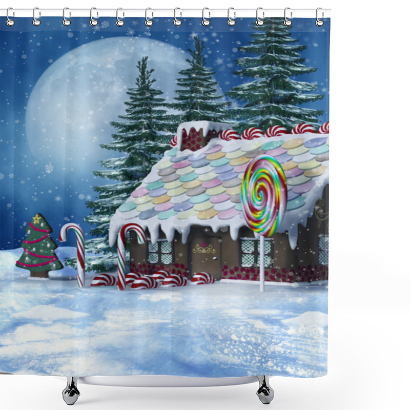 Personality  Winter Candy House Shower Curtains