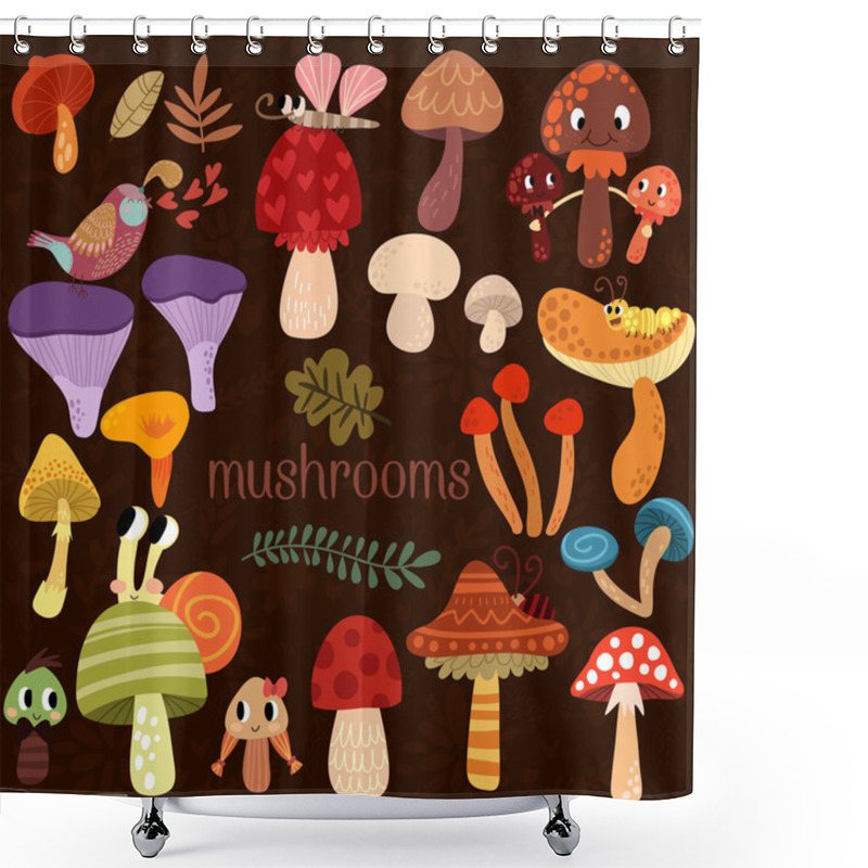 Personality  Mushrooms  Set Shower Curtains