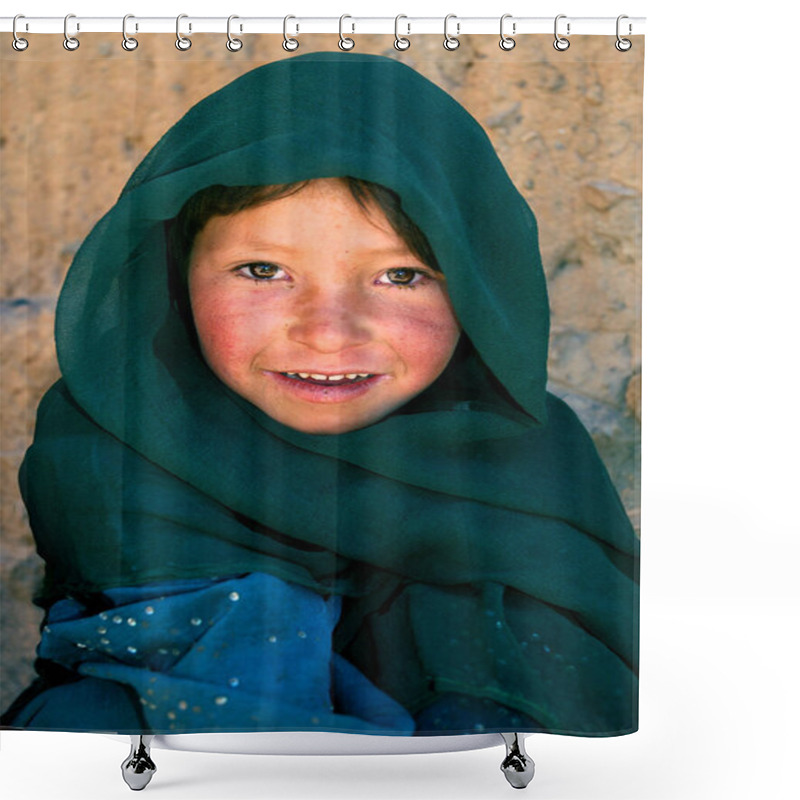 Personality  Bamyan (Bamiyan) In Central Afghanistan. This Poor Girl Lives In The Caves In Bamyan (Bamiyan), Afghanistan. A Cave Dweller In The Cliffs Near To The Bamyan (Bamiyan) Buddhas, Afghanistan Shower Curtains