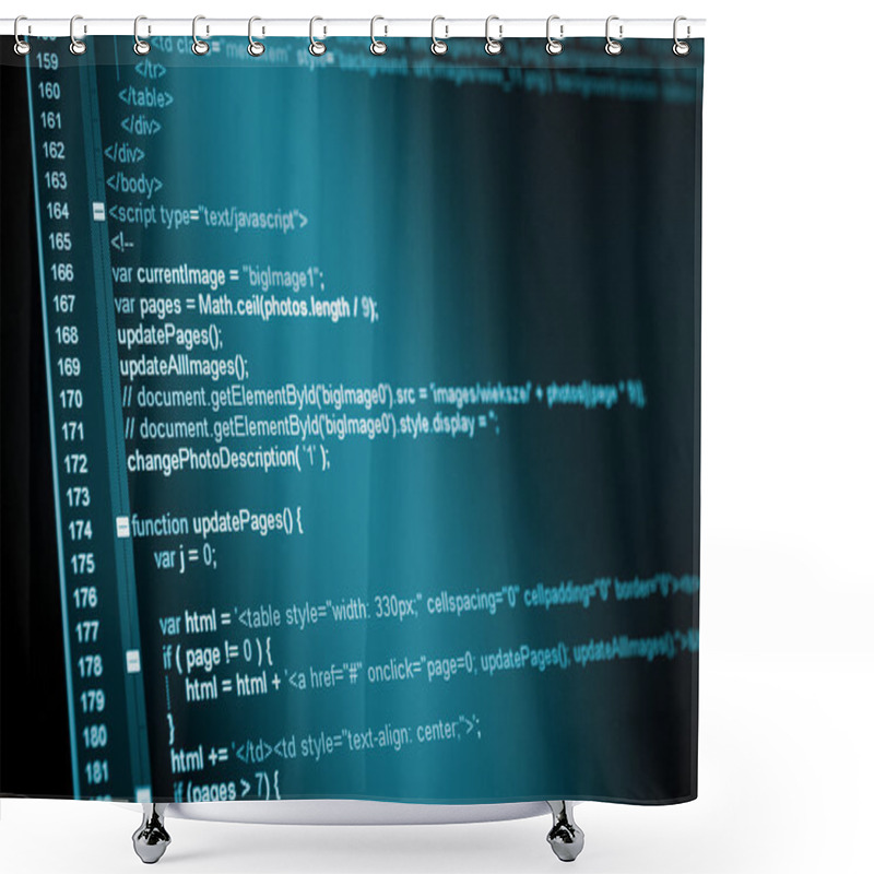 Personality  HTML Web Code Shower Curtains