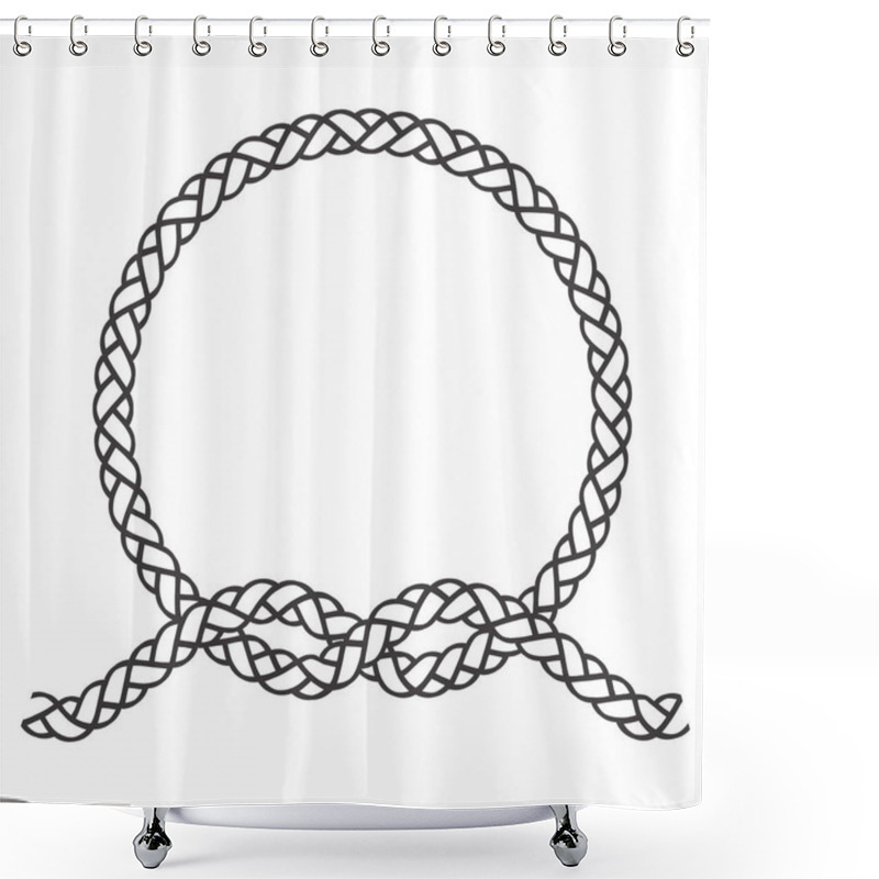 Personality  Round Rope Frame. Circle Ropes, Rounded Border And Decorative Ma Shower Curtains