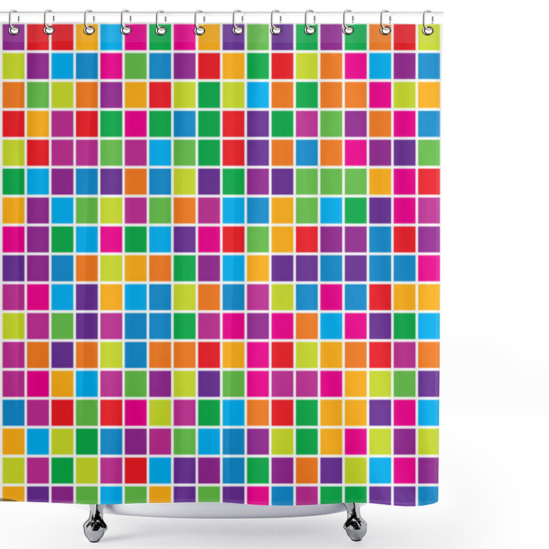 Personality  Abstract Background With Squares. Shower Curtains