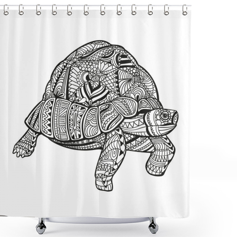 Personality  Vector Ornamental Turtle Shower Curtains