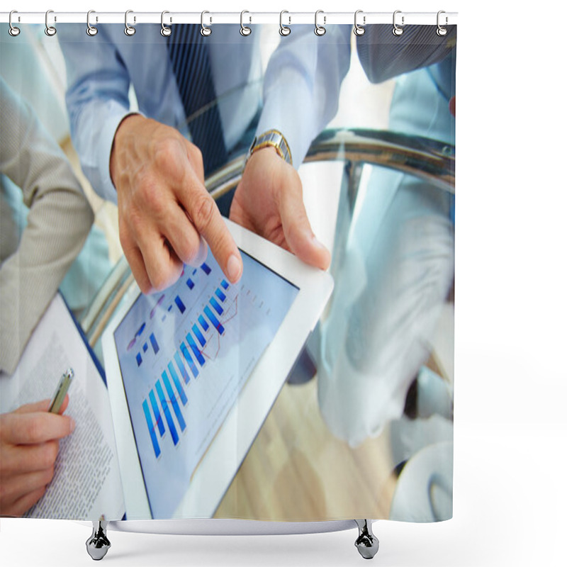 Personality  Digital Financial Data Shower Curtains