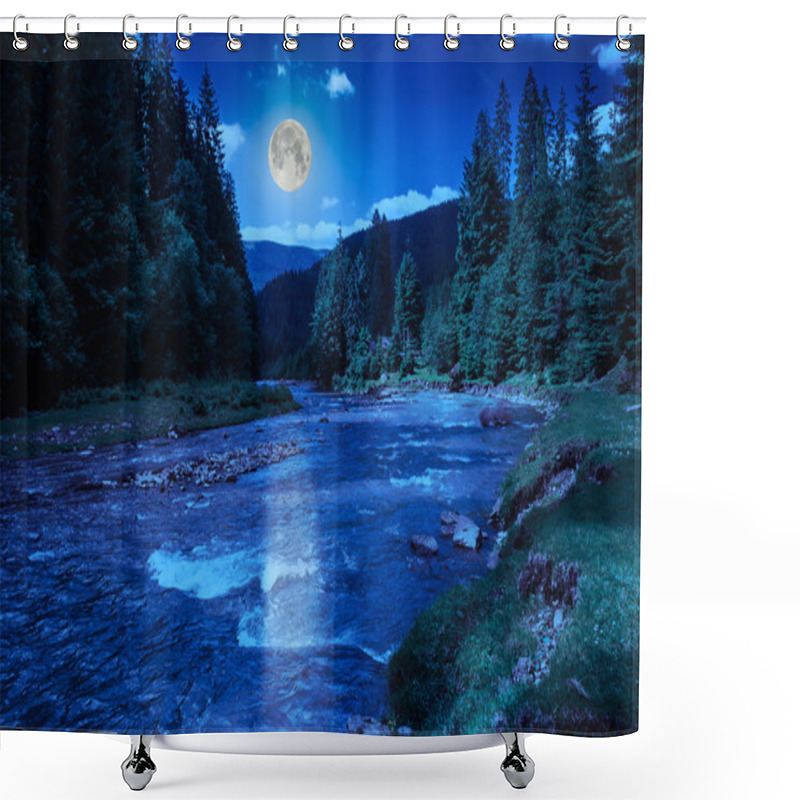 Personality  Mountain River Shower Curtains