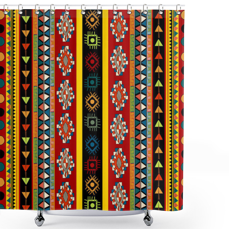 Personality  Various Strips Motifs Shower Curtains