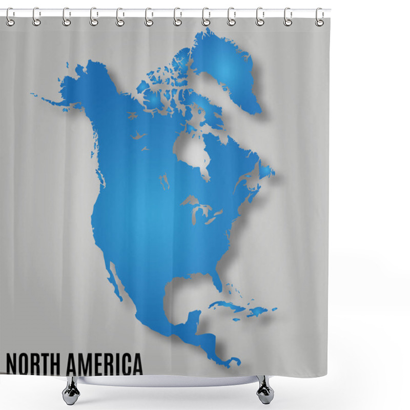 Personality  Map Of North America Shower Curtains