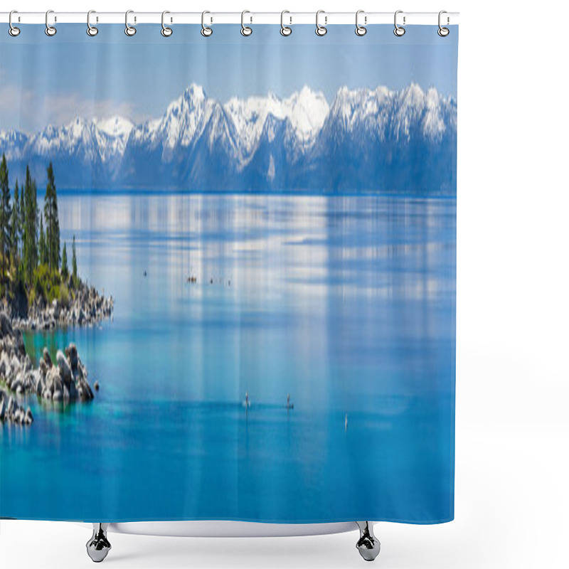 Personality  Paddle Boarding Lake Tahoe Shower Curtains