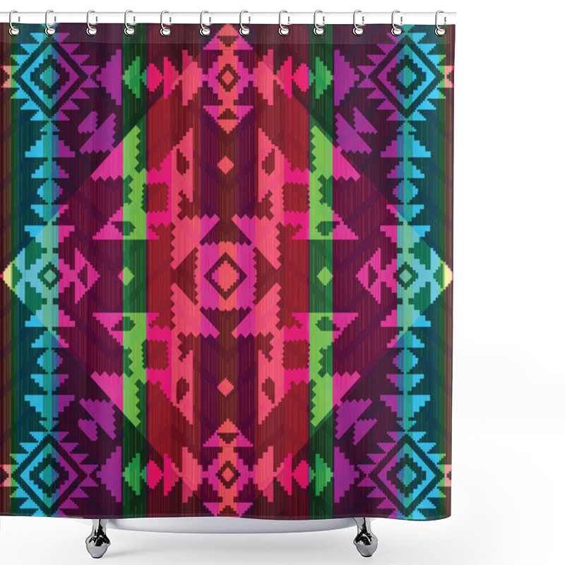 Personality  Geometric Ornament In Ethnic Style Shower Curtains