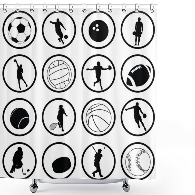 Personality  Sport Icons Shower Curtains