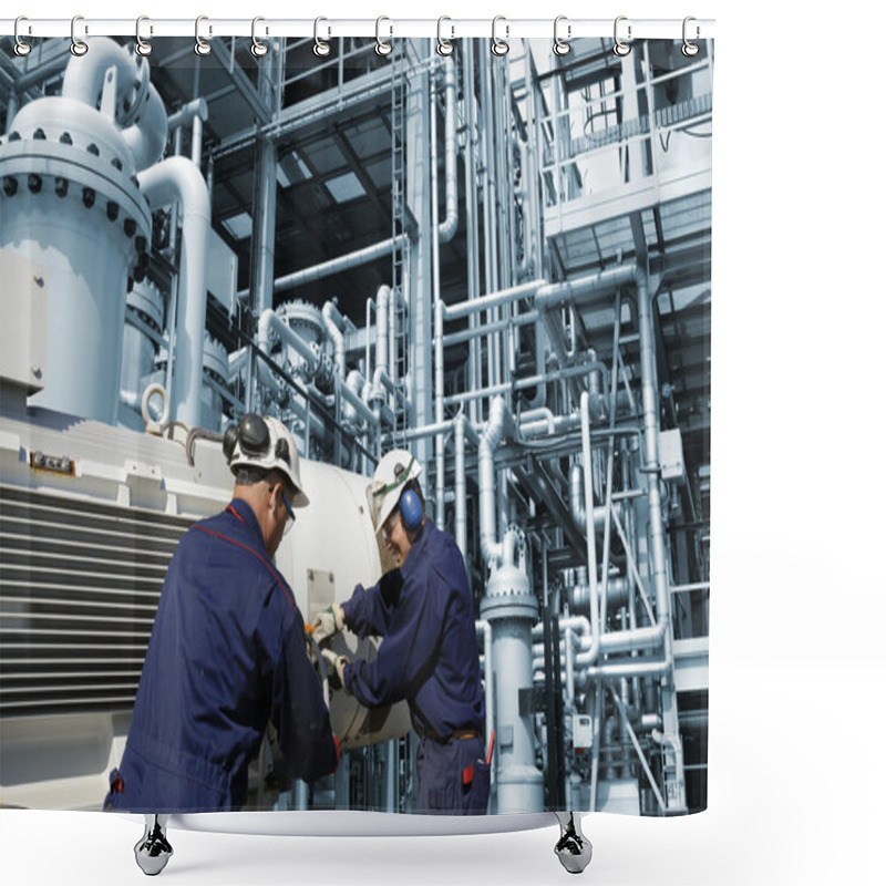 Personality  Oil And Gas Engineering With Machinery Shower Curtains