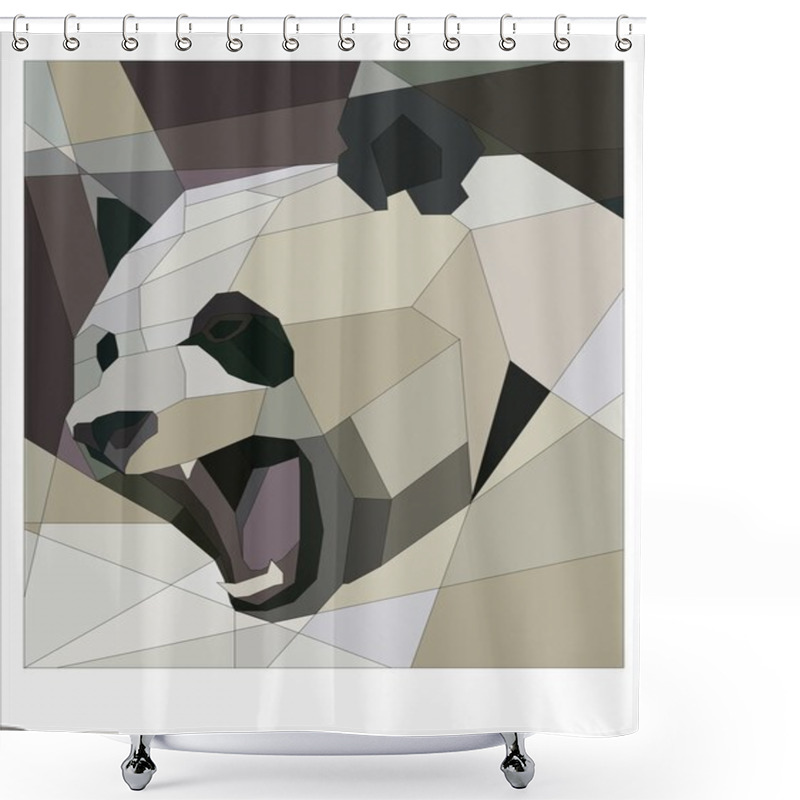 Personality  Panda Growls Shower Curtains