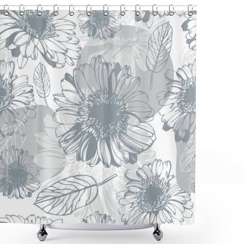 Personality  Gerbera Pattern Shower Curtains