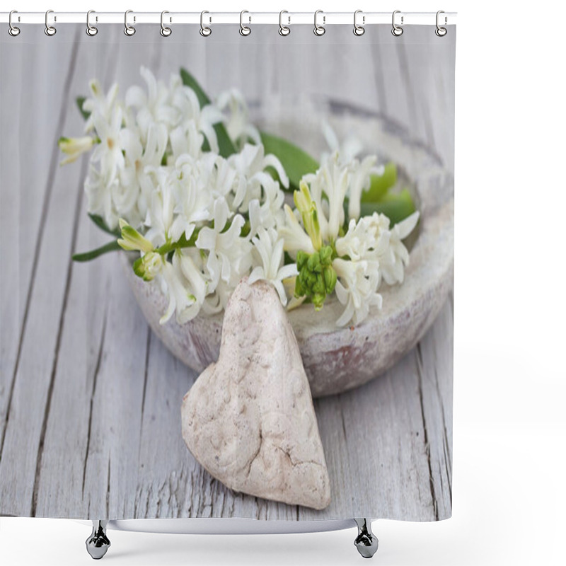 Personality  Still Life With Little White Spring Flowers Shower Curtains