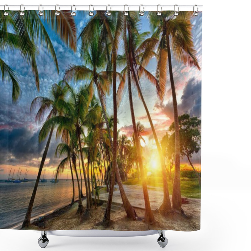 Personality  Anse Champagne Beach Shower Curtains