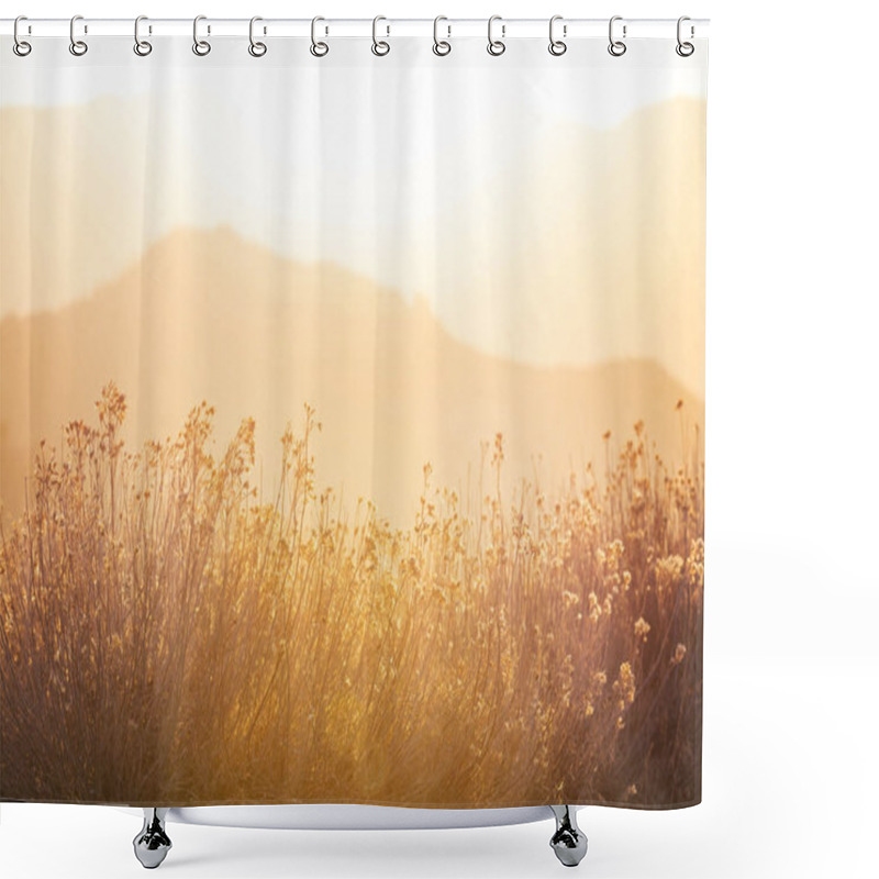 Personality  Sunny Day On The Flowers Meadow. Beautiful Natural Background. Shower Curtains