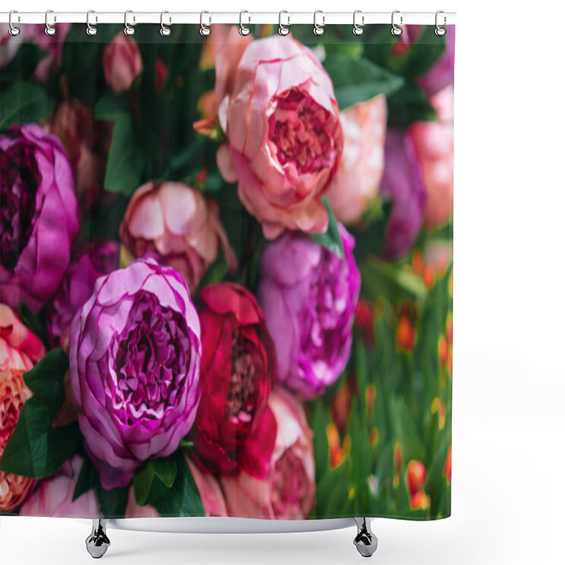 Personality  Lot Of Peonies, Close Up. Shower Curtains