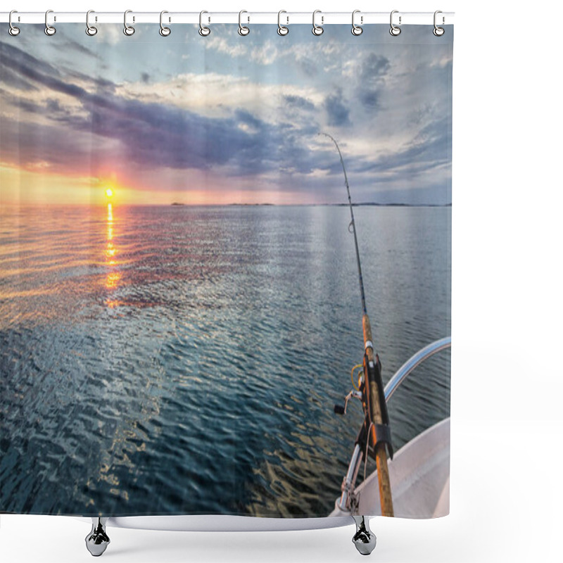 Personality  Morning Fishing Scenery In Sweden  Shower Curtains