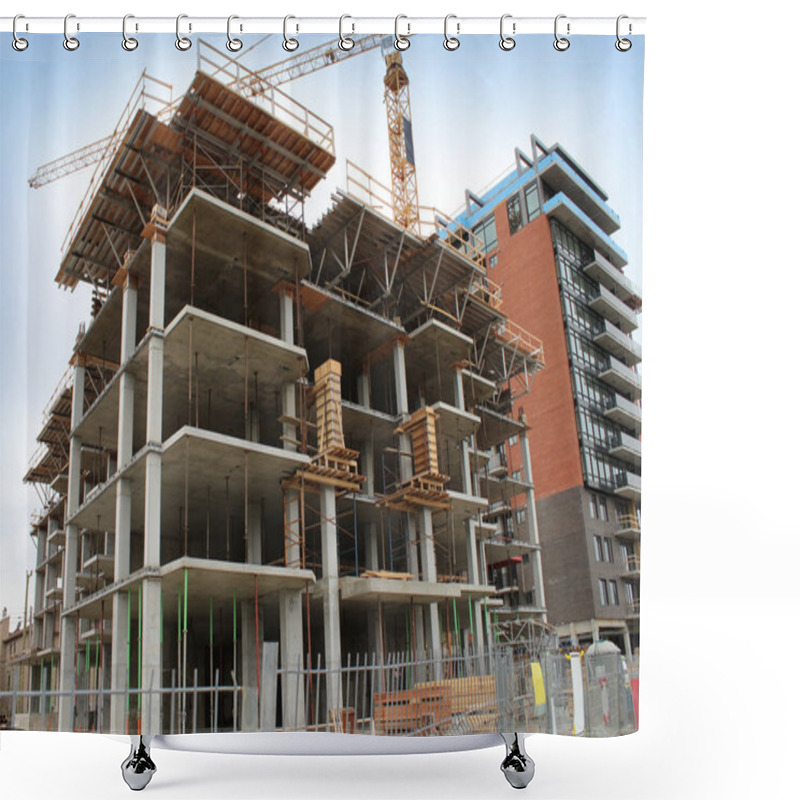 Personality  Highrise Construction Site Shower Curtains