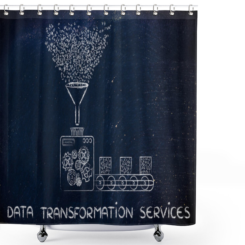 Personality  Concept Of Data Transformation Services Shower Curtains