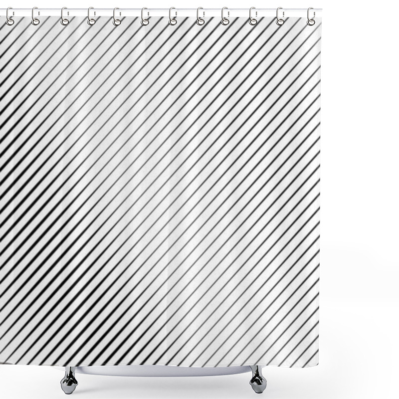 Personality  Diagonal, Oblique, Slanting Lines, Stripes Geometric Vector Pattern, Texture And Background  Shower Curtains