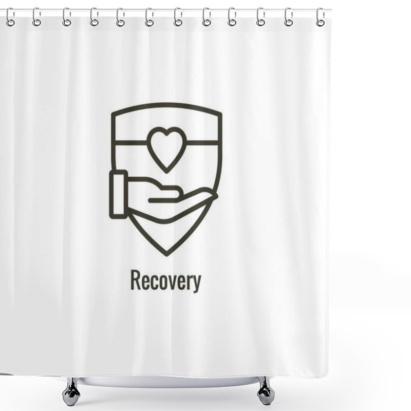 Personality  Drug & Alcohol Dependency Icon - Shows Drug Addiction Imagery Shower Curtains