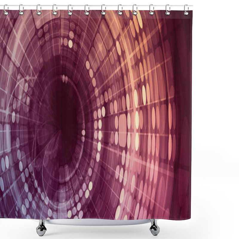 Personality  Modern Technology Shower Curtains