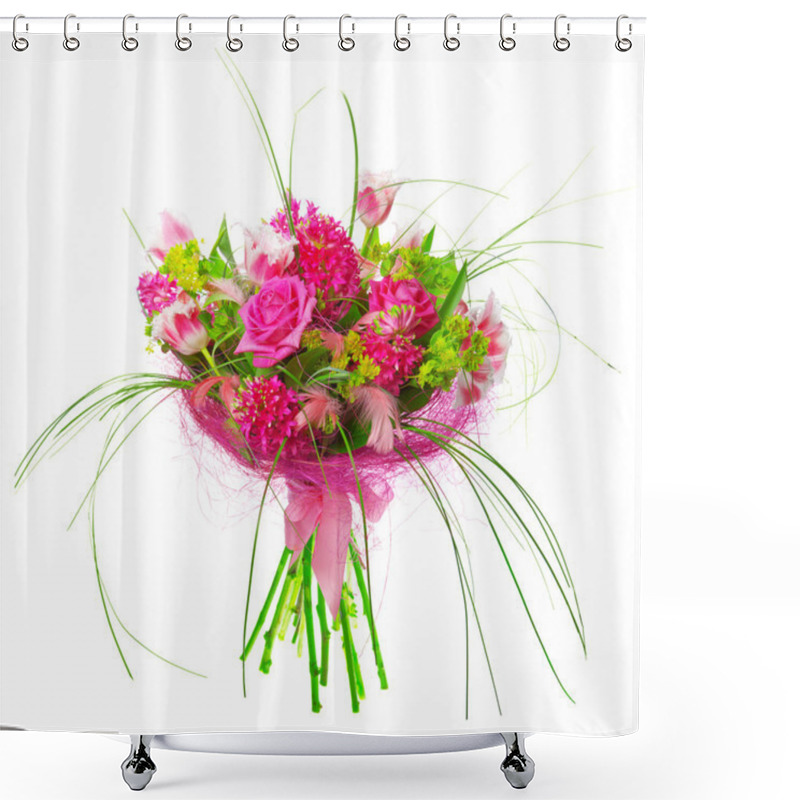 Personality  Bouquet Of Tulips And Roses Shower Curtains