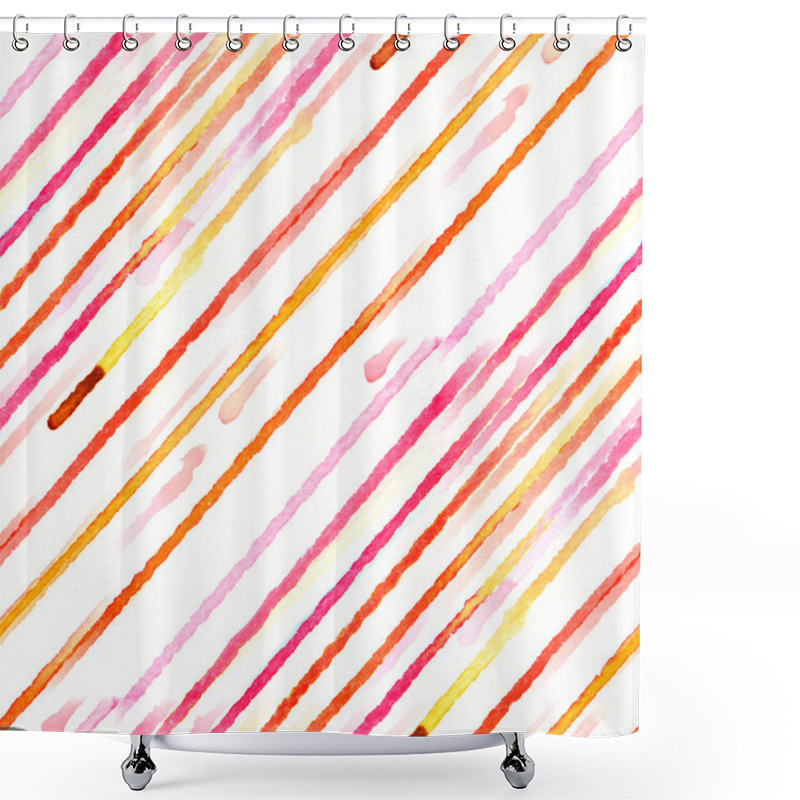 Personality  Seamless Pattern With Diagonal Stripes Shower Curtains