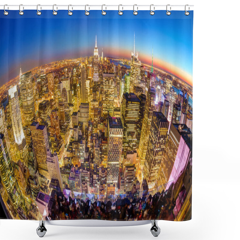 Personality  New York City Manhattan Downtown Skyline. Shower Curtains