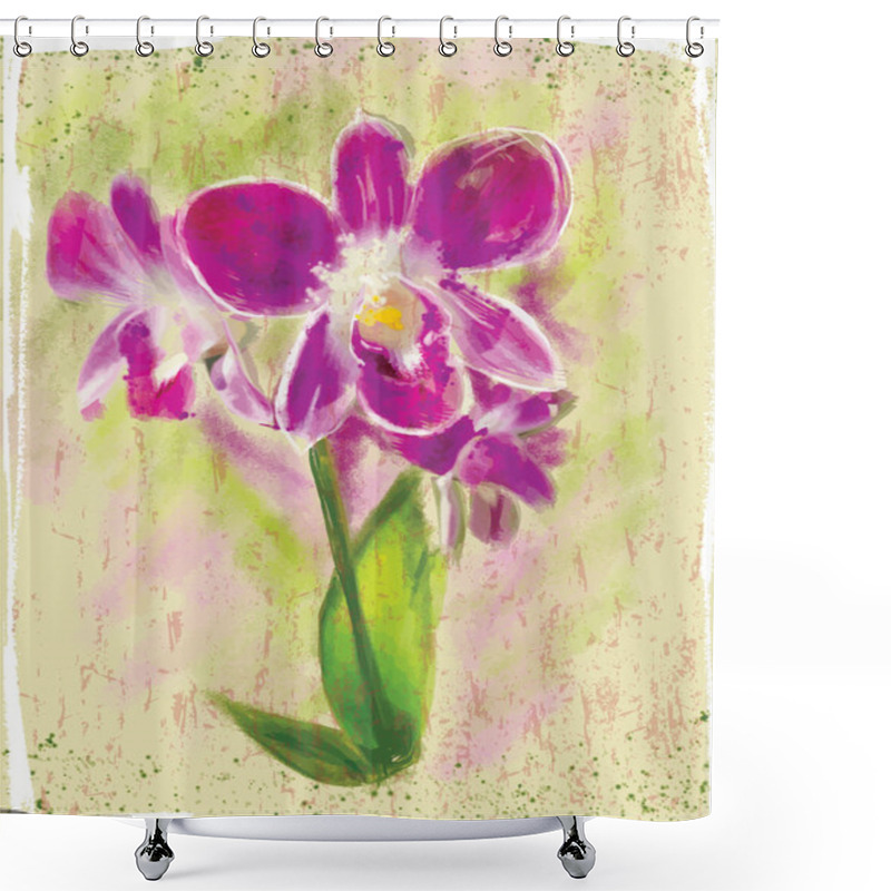 Personality  Bouquet Of Orchids Shower Curtains