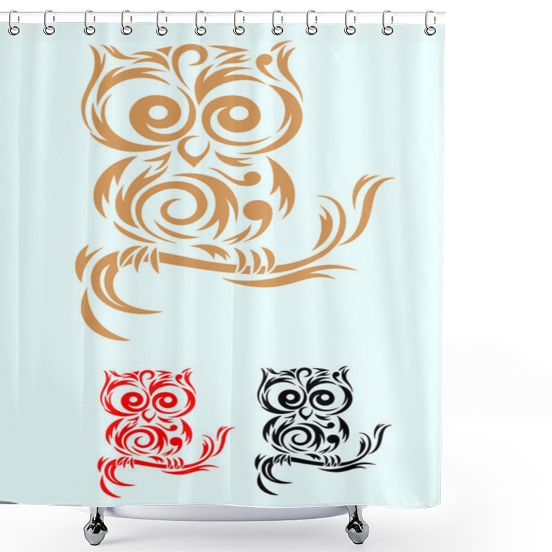 Personality  Owl Decoration Shower Curtains