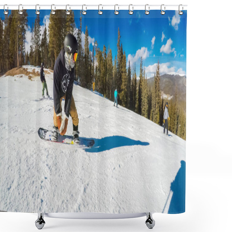 Personality  Alpine Skiing View Shower Curtains