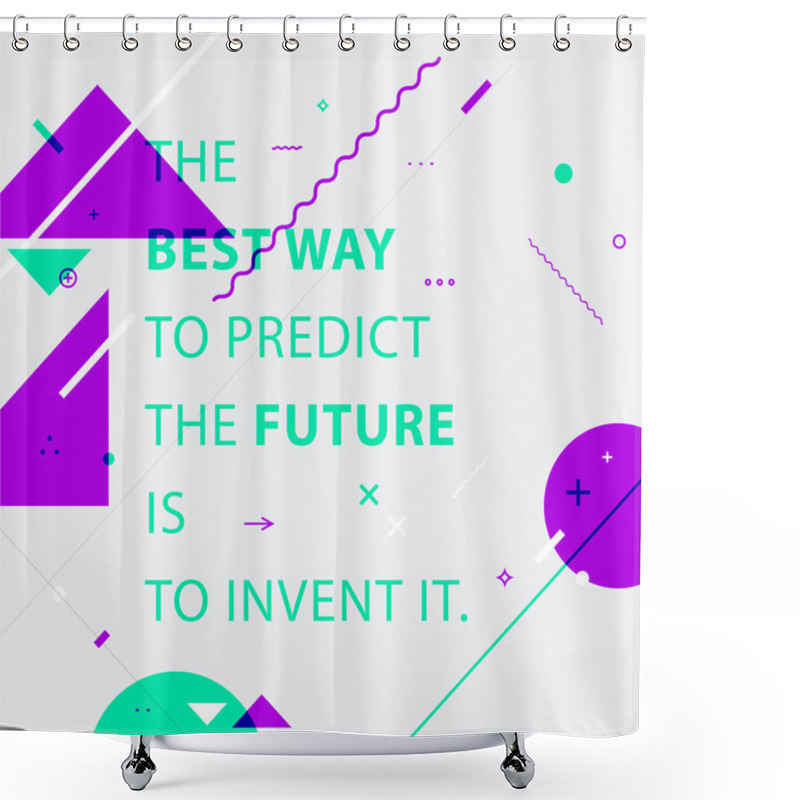 Personality  Inspirational Quote. Geometric Background Shower Curtains