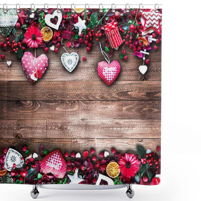 Personality  Valentine's Day Background  Shower Curtains