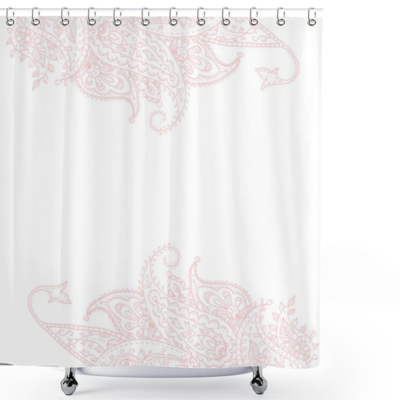 Personality  Floral Paisley Lace Border Shower Curtains