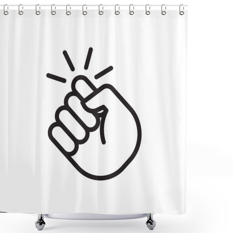 Personality  Knocking On Door Icon Shower Curtains