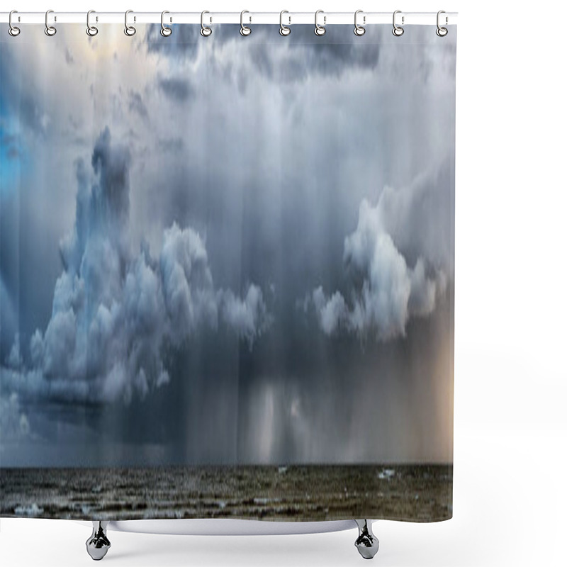 Personality  Picture Of Storm With Dramatic Clouds At The Sea. Shower Curtains