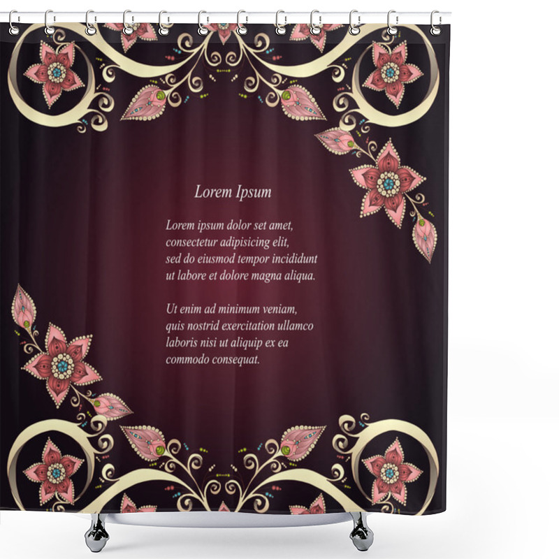 Personality  Decorative Floral Background With Flowers. Shower Curtains