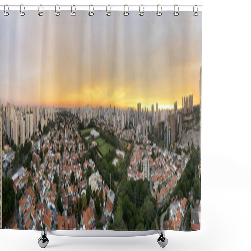 Personality  Panoramic View Of Beautiful Cities. Sao Paulo City, Brazil, South America. Shower Curtains