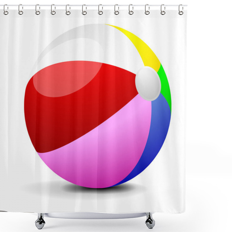 Personality  Beach Ball Shower Curtains