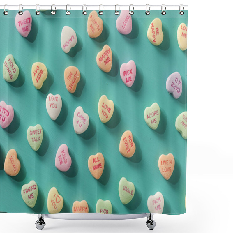 Personality  Candy Conversation Hearts For Valentine's Day Shower Curtains