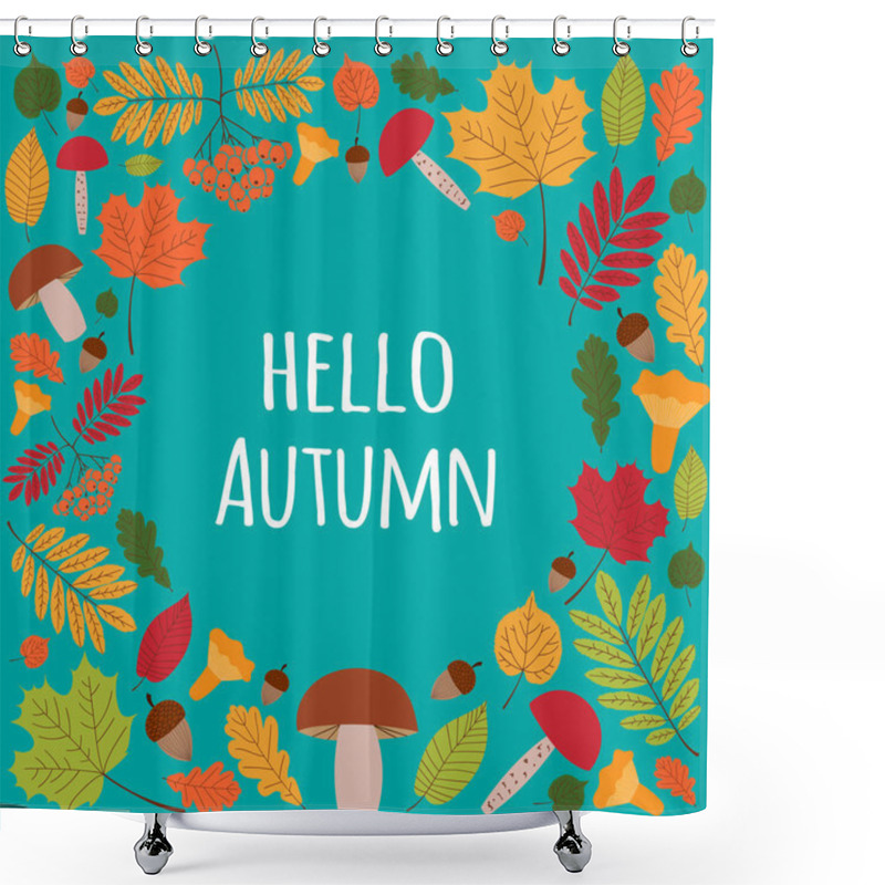 Personality  Hello Autumn. Seasonal Background Shower Curtains