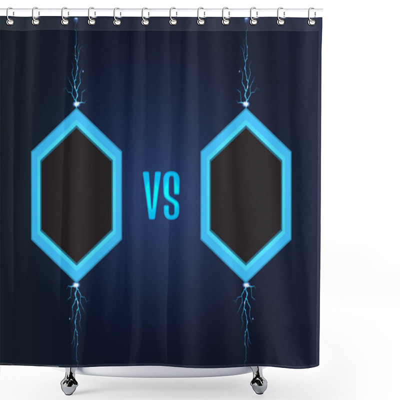 Personality  Versus Title Card Shower Curtains