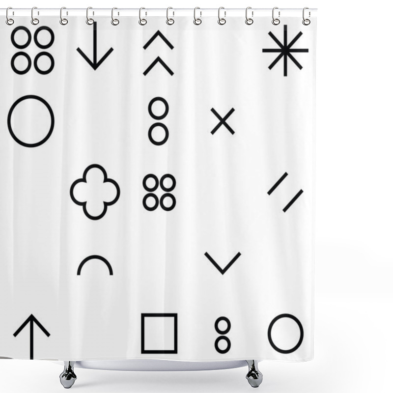 Personality  Seamless Pattern Geometric Shapes Shower Curtains