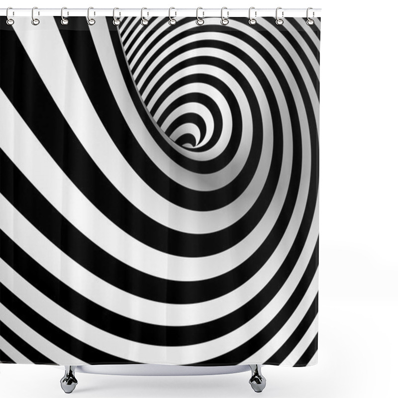 Personality   Black And White Tunnel Shower Curtains