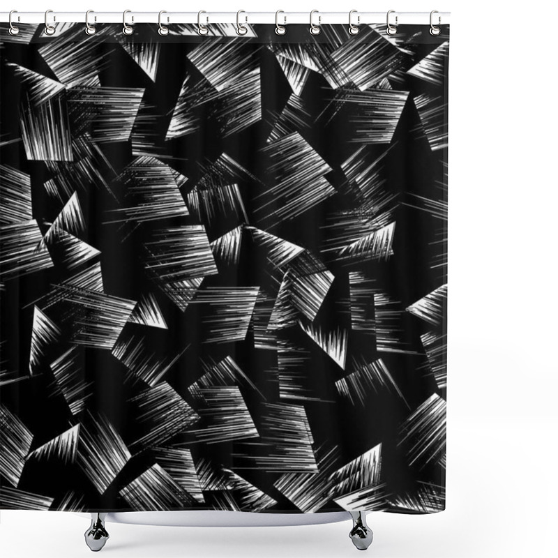 Personality  Pattern With Abstract Geometric Forms Shower Curtains