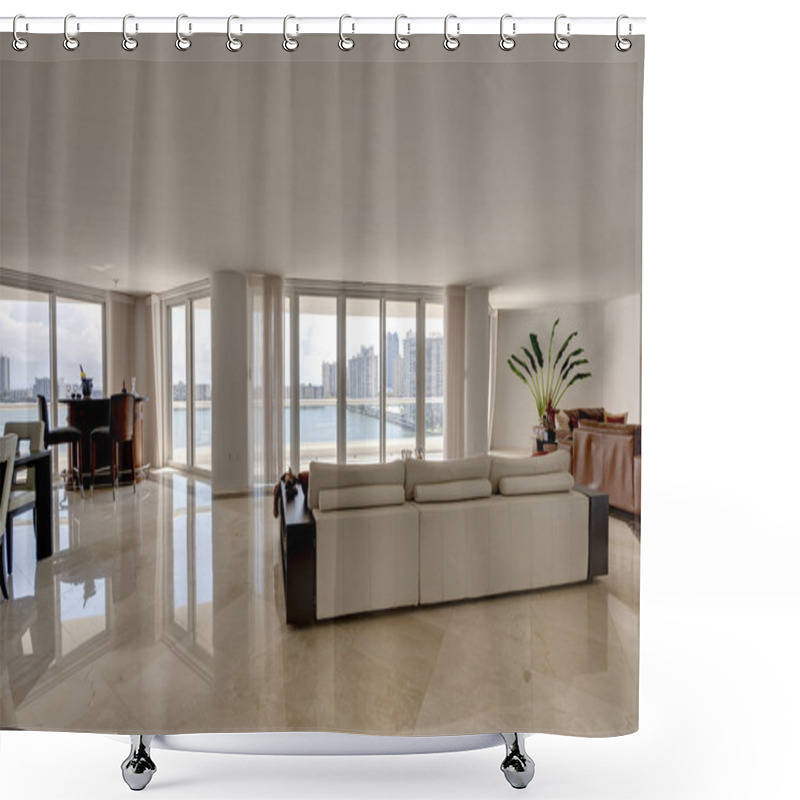 Personality  Apartment With Ocean View Shower Curtains