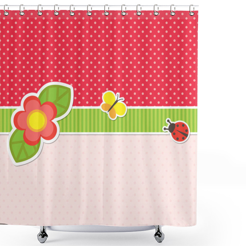 Personality  Frame With Flower Shower Curtains