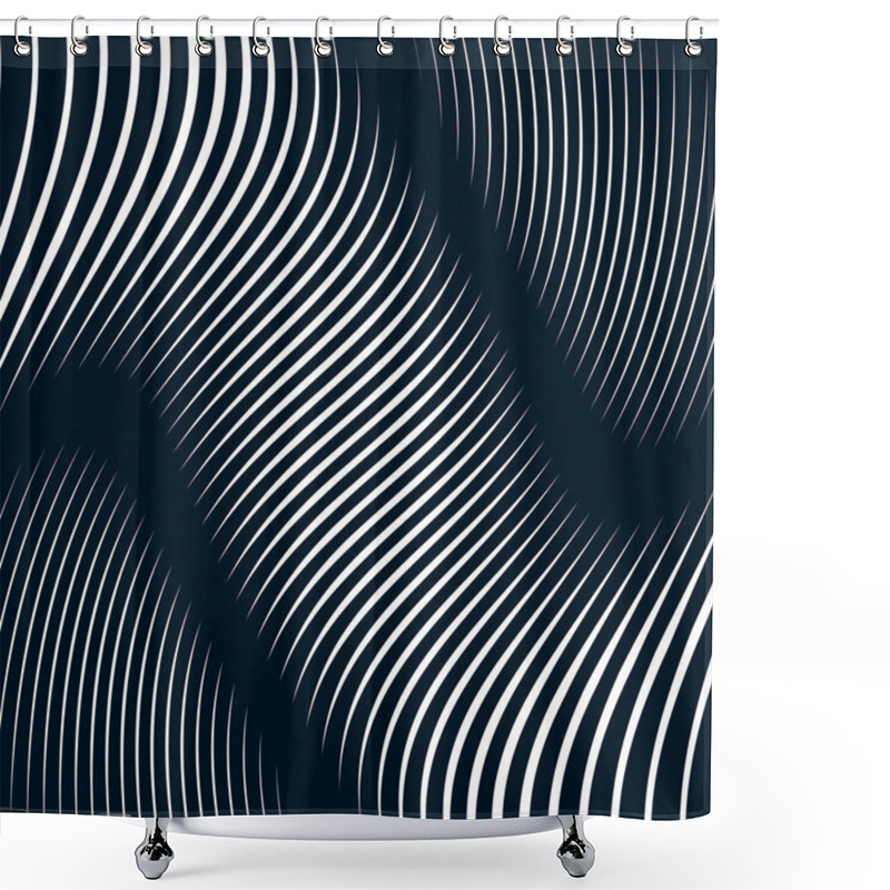 Personality  Noisy contrast lined backdrop  shower curtains